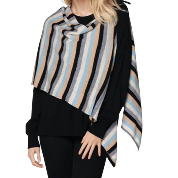 Subtle Luxury Cashmere 100% Harlow Multi Wear Wrap soft poncho Scarf. Warm. Cozy - Picture 2 of 7